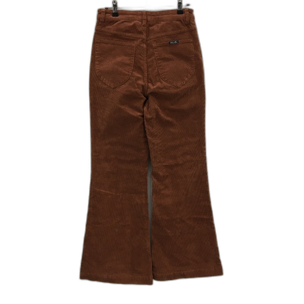 Rollas Rust Brown Corduroy High Waist Flared Leg Pants Ladies Size 11 / 29 NEW