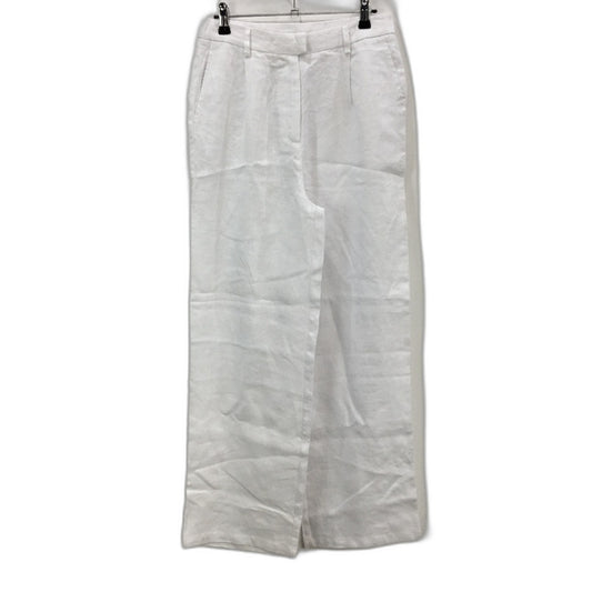 Subtitled 100% Linen Stark White Wide Leg Lightweight Pants Ladies Size S NEW
