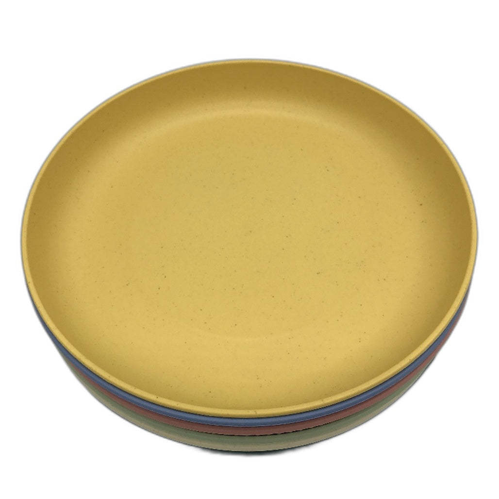 18 Piece Wheat Straw Multicoloured Dinnerware Bowl Plates and Cup Set NEW