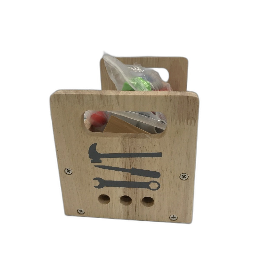 Nut Toolbox Kids Wooden Tool Multiple Transformation Tactile Toy Set NEW