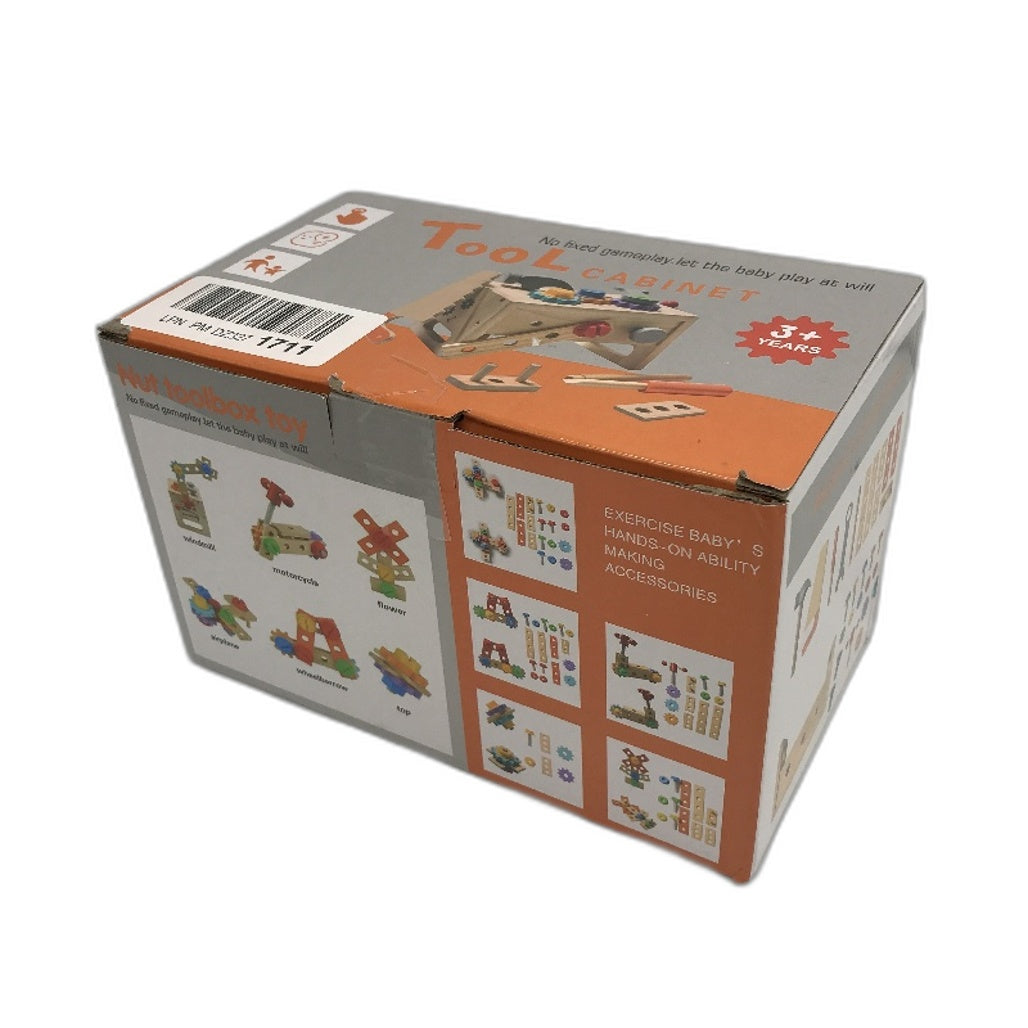 Nut Toolbox Kids Wooden Tool Multiple Transformation Tactile Toy Set NEW