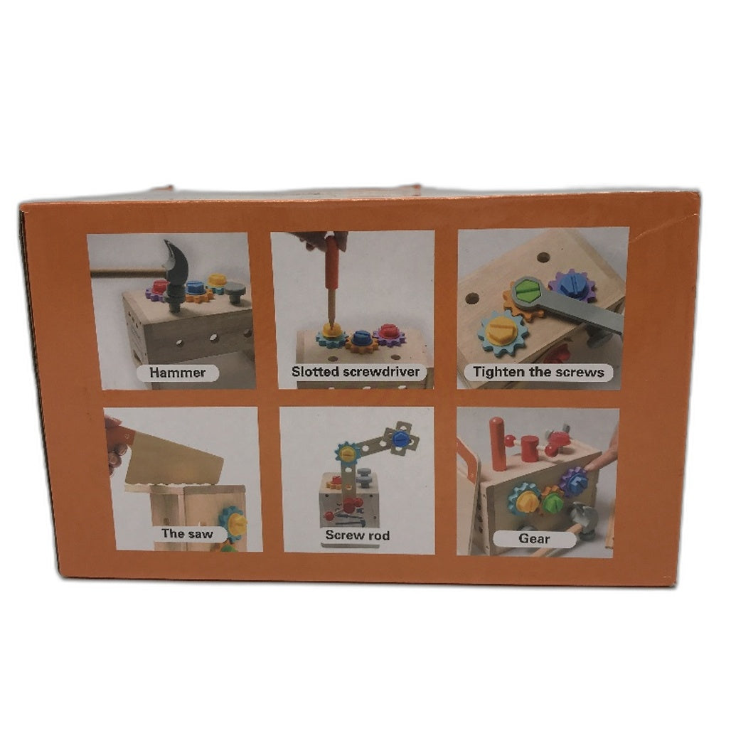 Nut Toolbox Kids Wooden Tool Multiple Transformation Tactile Toy Set NEW