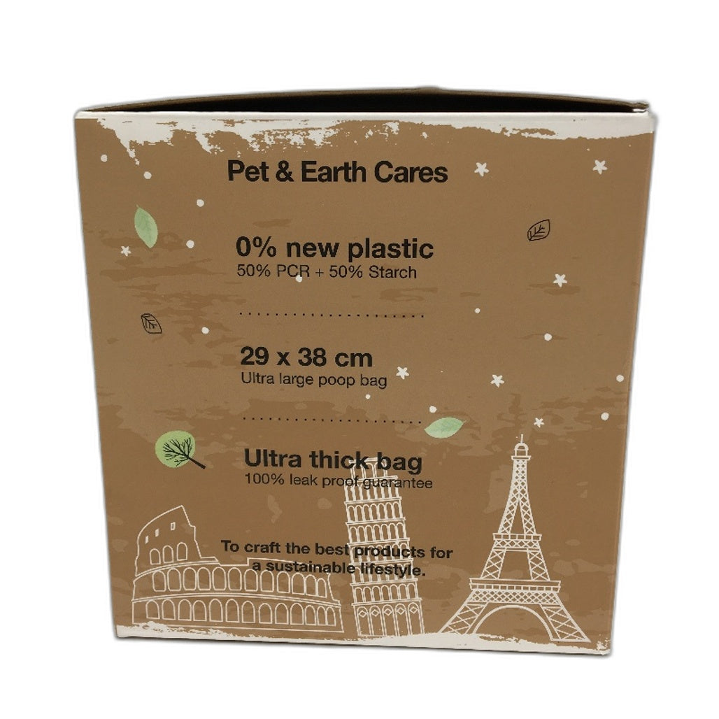 Deo Doo 480 Piece Biodegradeable Unscented XL Handle Green Pet Poo Bags NEW