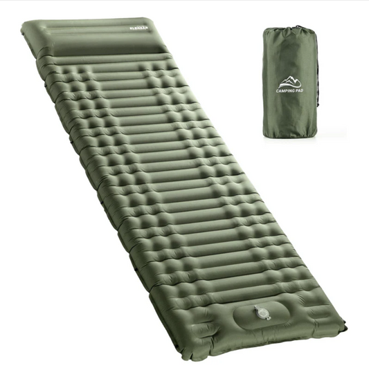 Elegear 4 Inch Ultra Thick Self Inflating Camping Sleeping Pad in Green NEW