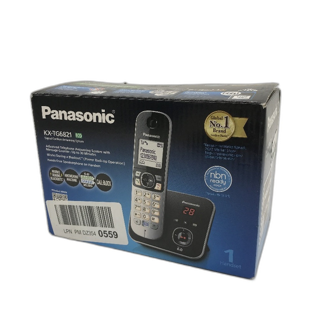 Panasonic KT-TG6821 ECO Digital Cordless Answering System Telephone NEW