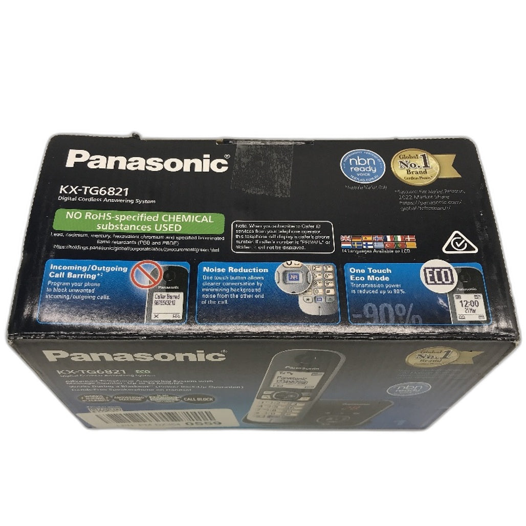 Panasonic KT-TG6821 ECO Digital Cordless Answering System Telephone NEW