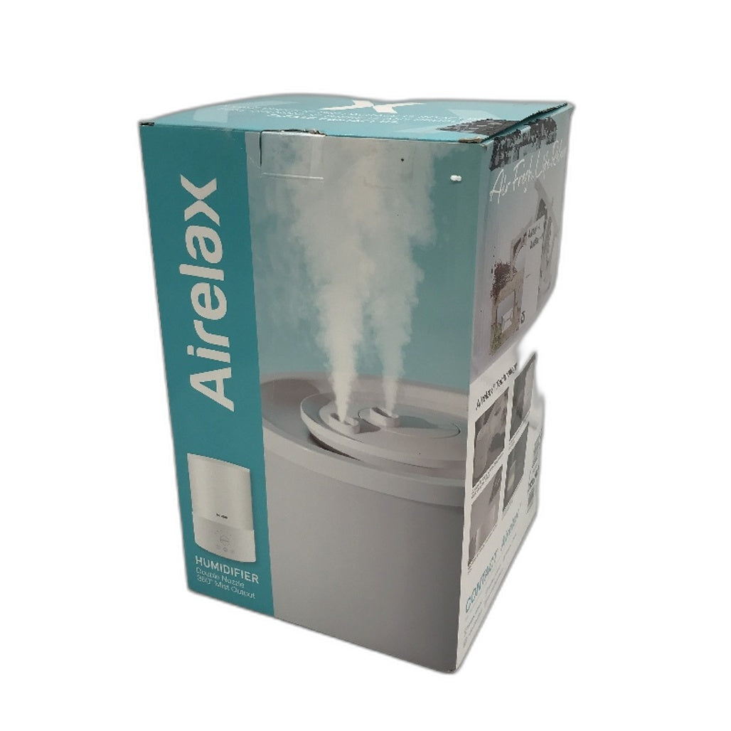Airelax 2.5L Souble Nozzle 360 Cool Mist Output 25W Air Humidifier NEW