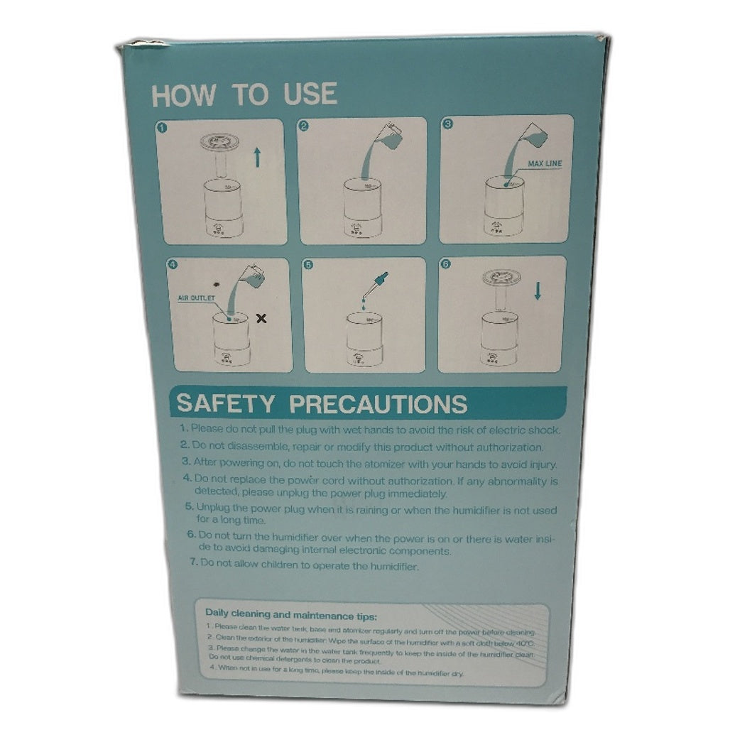 Airelax 2.5L Souble Nozzle 360 Cool Mist Output 25W Air Humidifier NEW