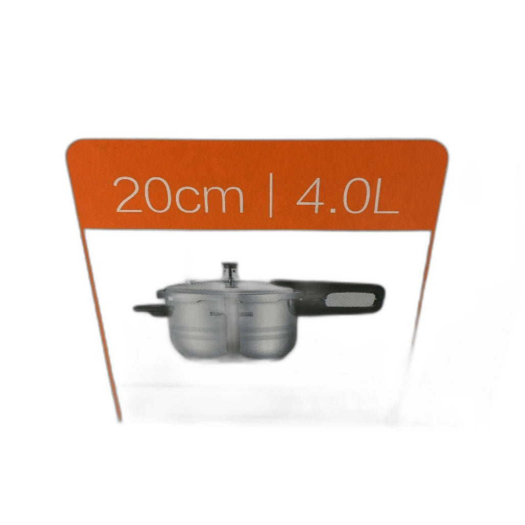 Supor 4 Litre 90kPa Stainless Steel Silver Gas and Induction Pressure Cooker NEW