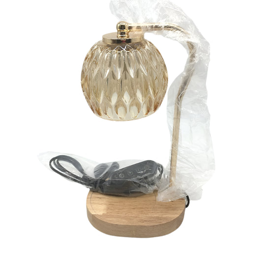 Globe Style Glass Aromatherapy Candle Warmer Lamp with Wooden Base NEW