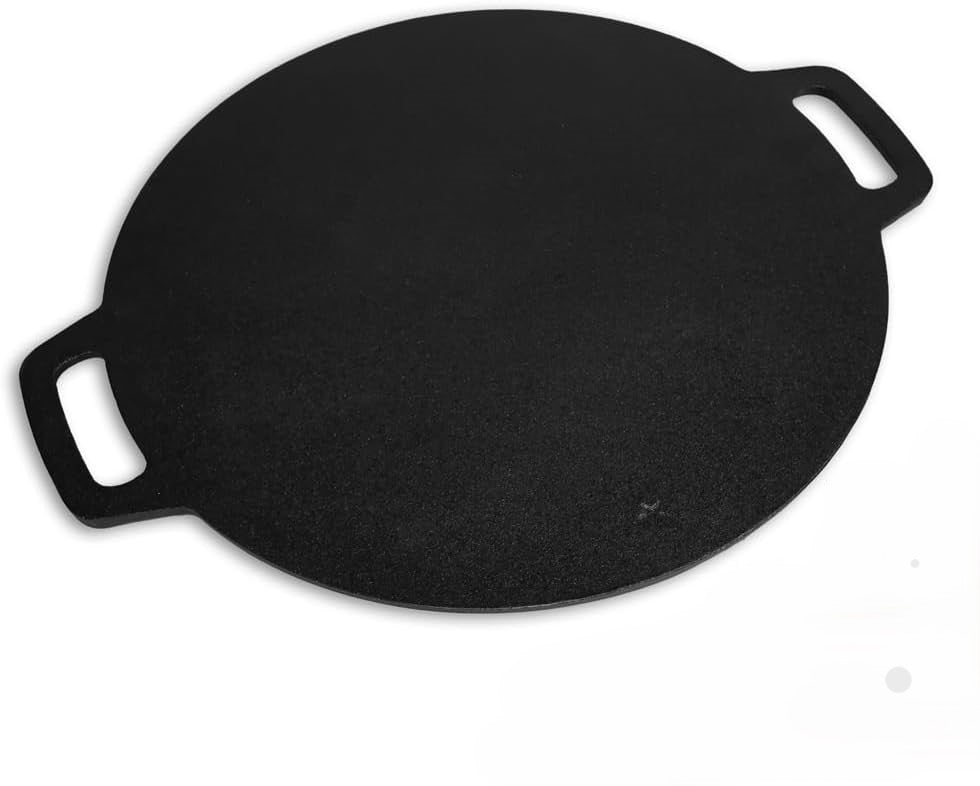 Sisigogo 12 Inch Non Stick Flat Multipurpose Unseasoned Cast Iron Pan NEW