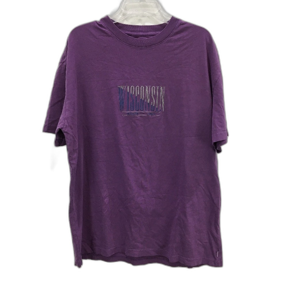 Spencer Project Purple Fade 100% Cotton Wisconsin Logo T-Shirt Mens Size XL NEW