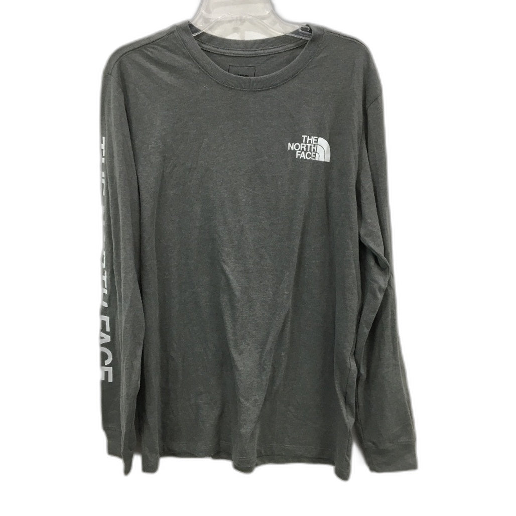 The North Face Grey Long Sleeve 100% Cotton Soft T-Shirt Mens Size L NEW