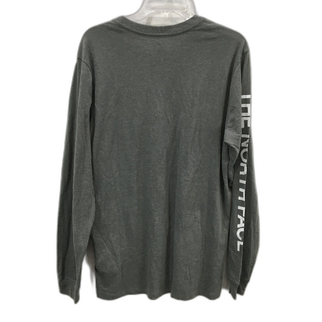 The North Face Grey Long Sleeve 100% Cotton Soft T-Shirt Mens Size L NEW