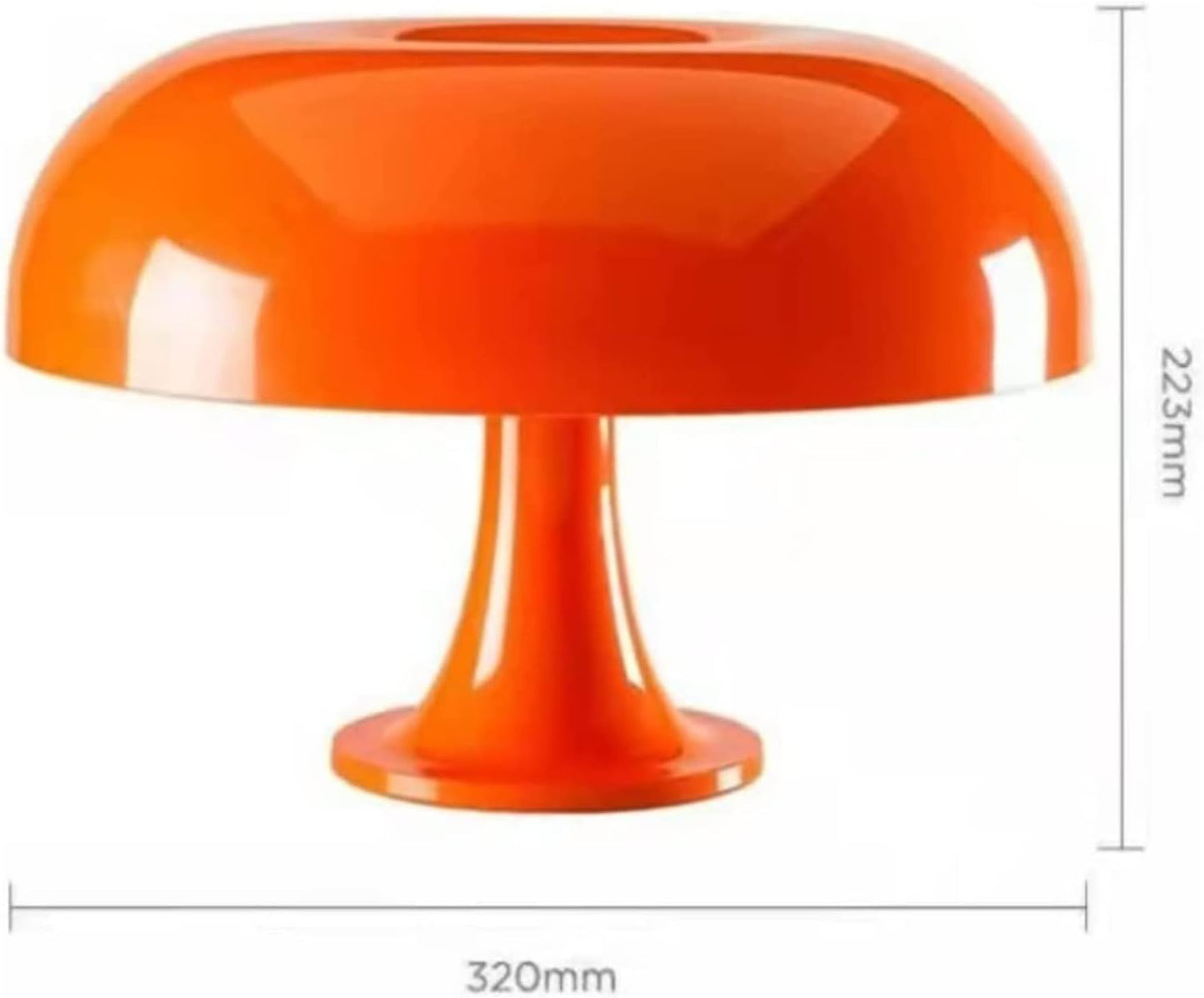 Orange Retro Style Led Mushroom Corded Electric Table Desk Lamp Inc 4 Bulbs NEW