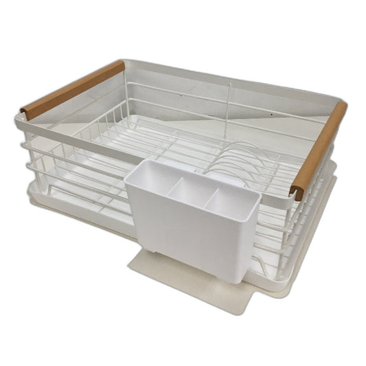 Brian & Dany White Stainless Steel Dish Drying Rack With Under Tray NEW