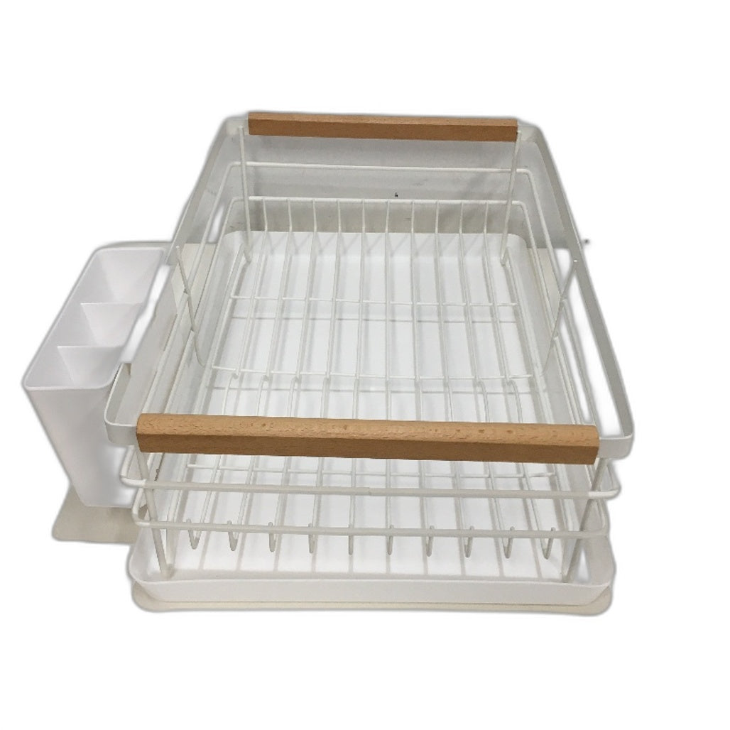 Brian & Dany White Stainless Steel Dish Drying Rack With Under Tray NEW