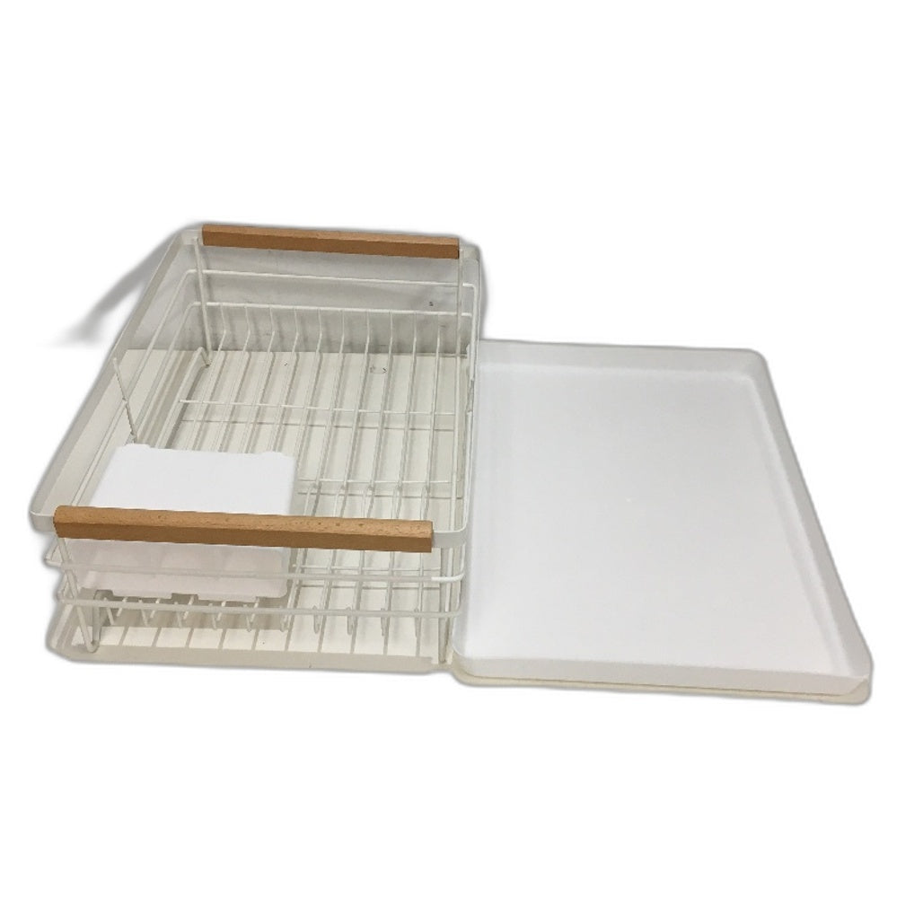 Brian & Dany White Stainless Steel Dish Drying Rack With Under Tray NEW