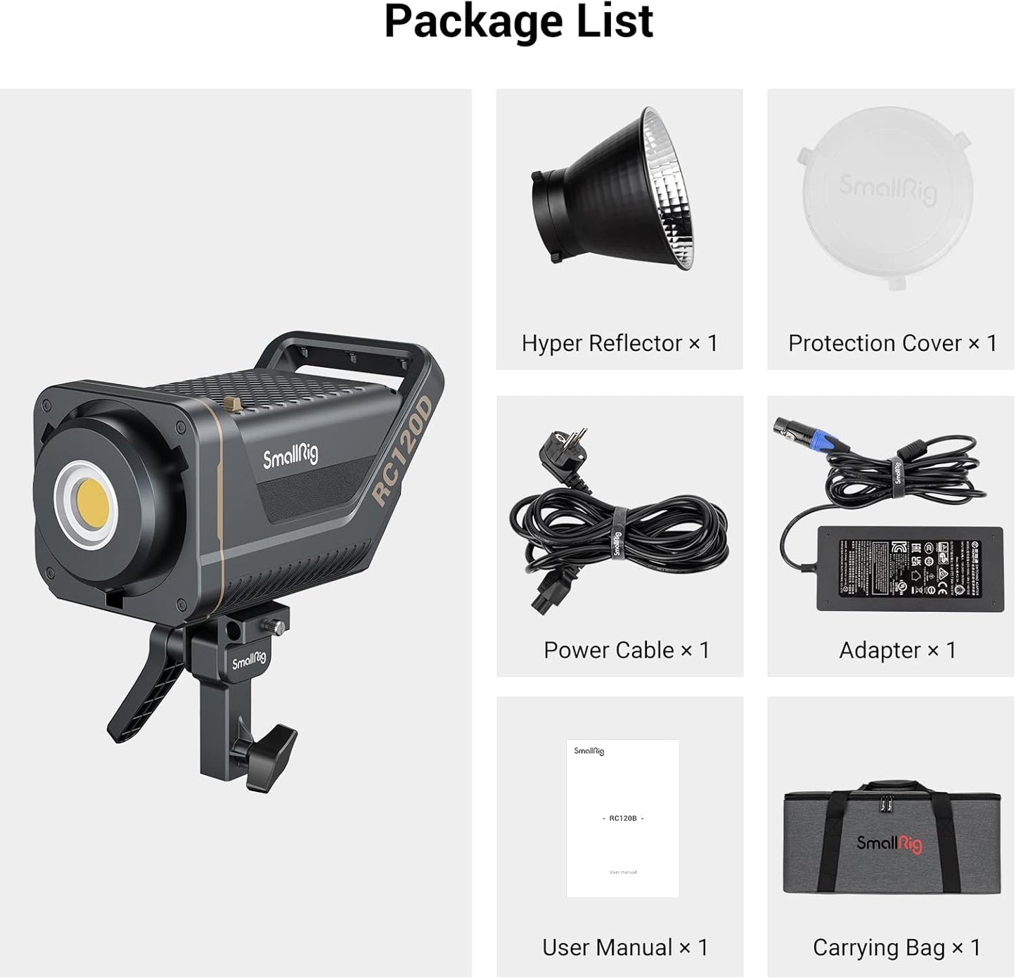 SmallRig 120W 5600K 62600Lux 1m App Control TLCI 96+ CRI 95+ Video Light NEW