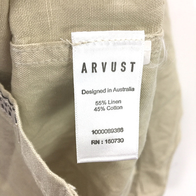 Arvust Grover Long Sleeve Linen Cotton Blend Button Casual Shirt Mens Size L NEW