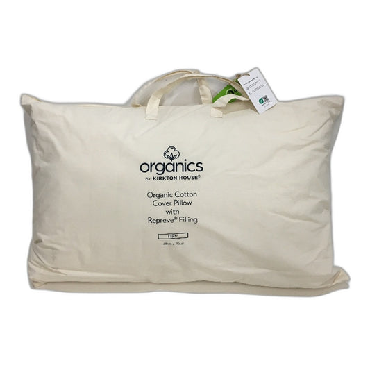 Kirkton House FIRM Organic Cotton Cover Pillow with Repreve Filling NEW