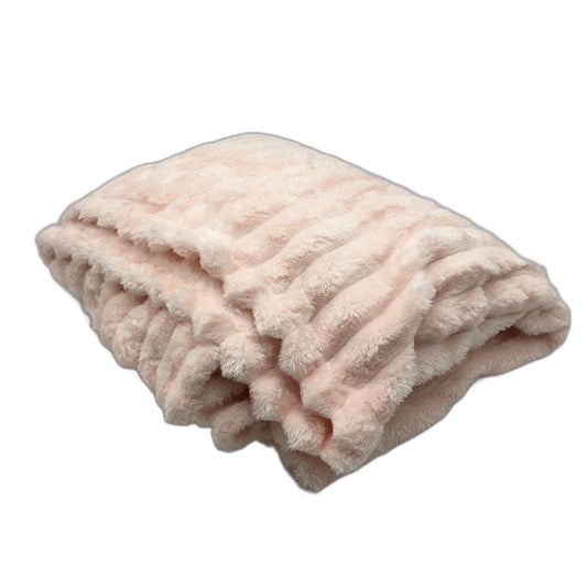 Bedsure Lightweight Fluffy Super Soft Light Pink Throw Rug Blanket NEW