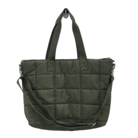 Target Large Army Green Quilted Puffer Style Tote Nappy Hand Bag With Strap NEW