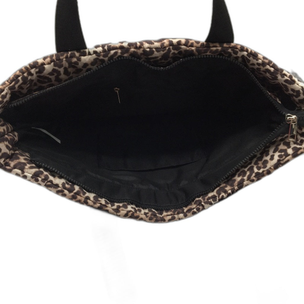 Target Large Leopard Quilted Puffer Style Tote Nappy Hand Bag With Strap NEW