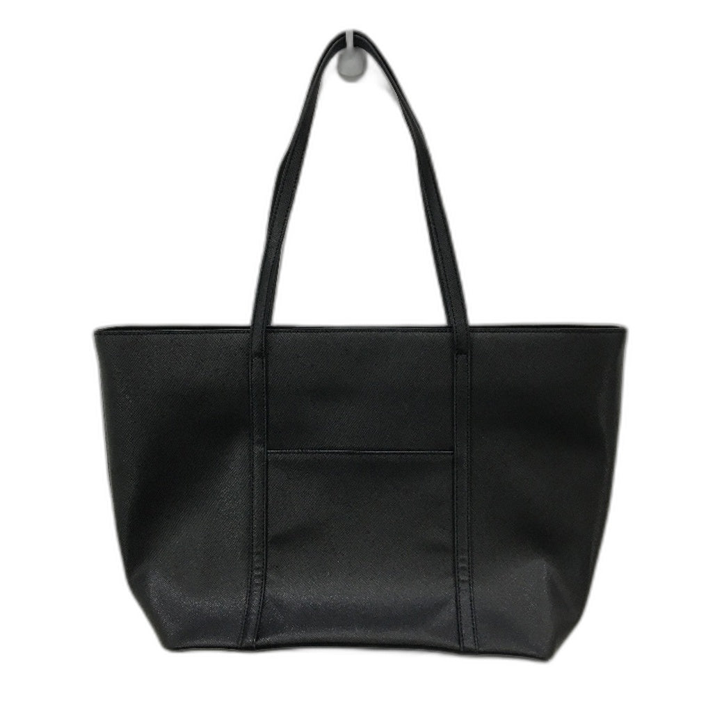 Target Black Leather Look Large Work Style Fully Lined Tote Hand Bag NEW