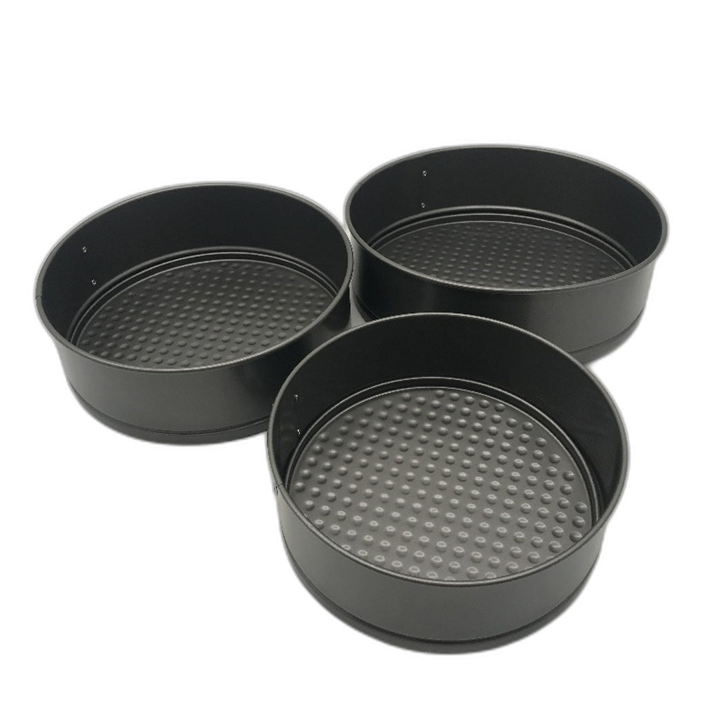 3 Piece Springform Circle Shape Cake Pan Mould Set with Removable Base NEW