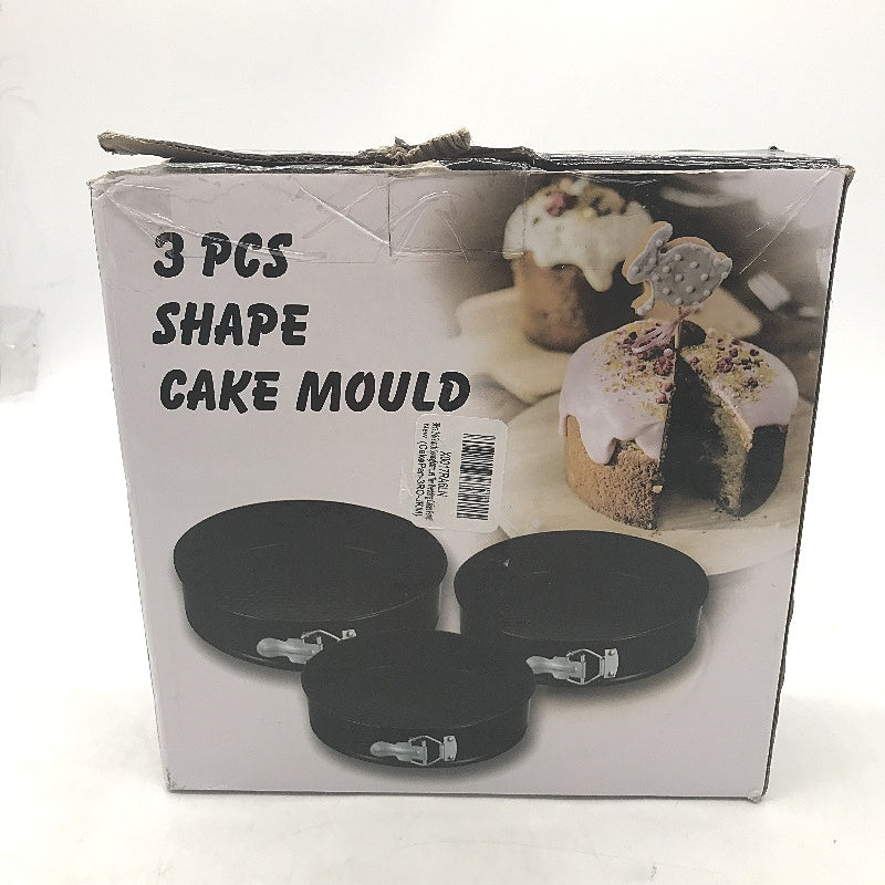 3 Piece Springform Circle Shape Cake Pan Mould Set with Removable Base NEW