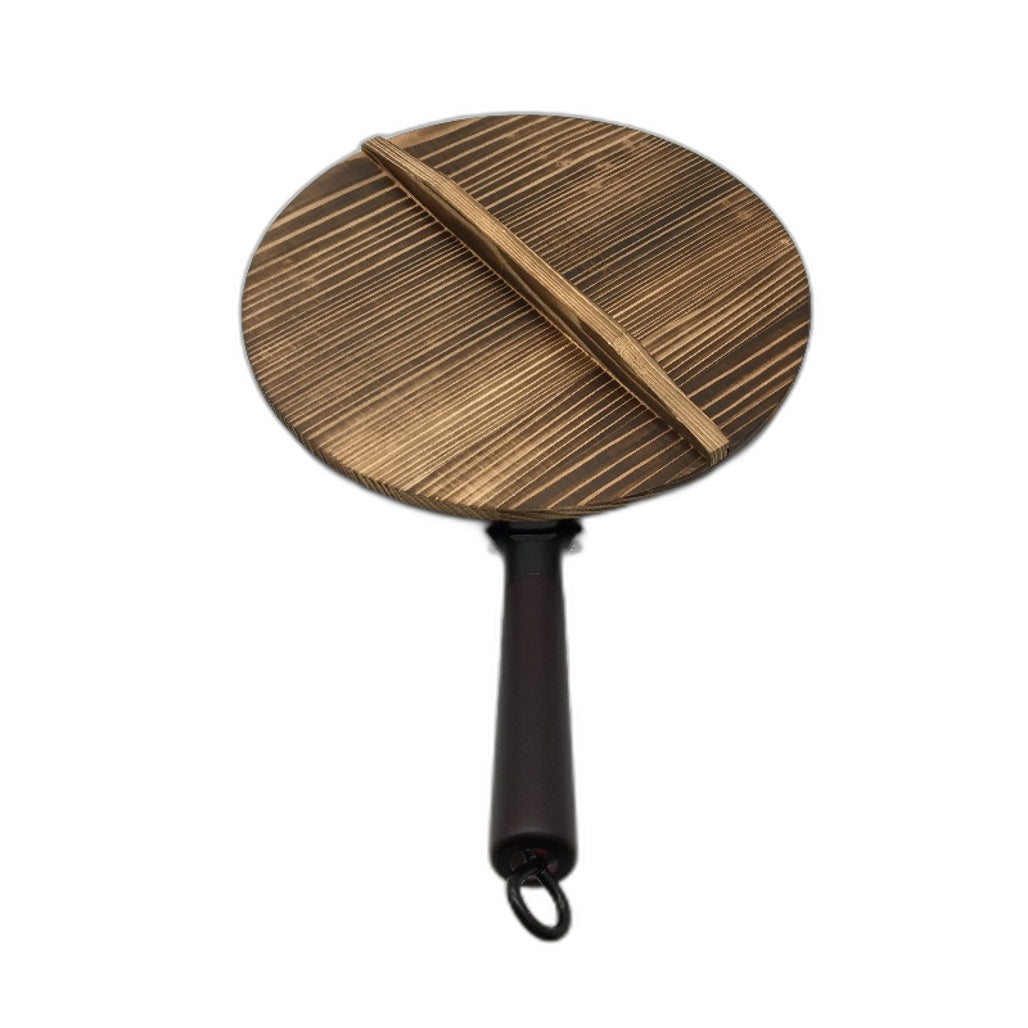Souped Up Recipes 12.5 Inch Preseasoned Carbon Steel Wok with Wooden Lid DEMO