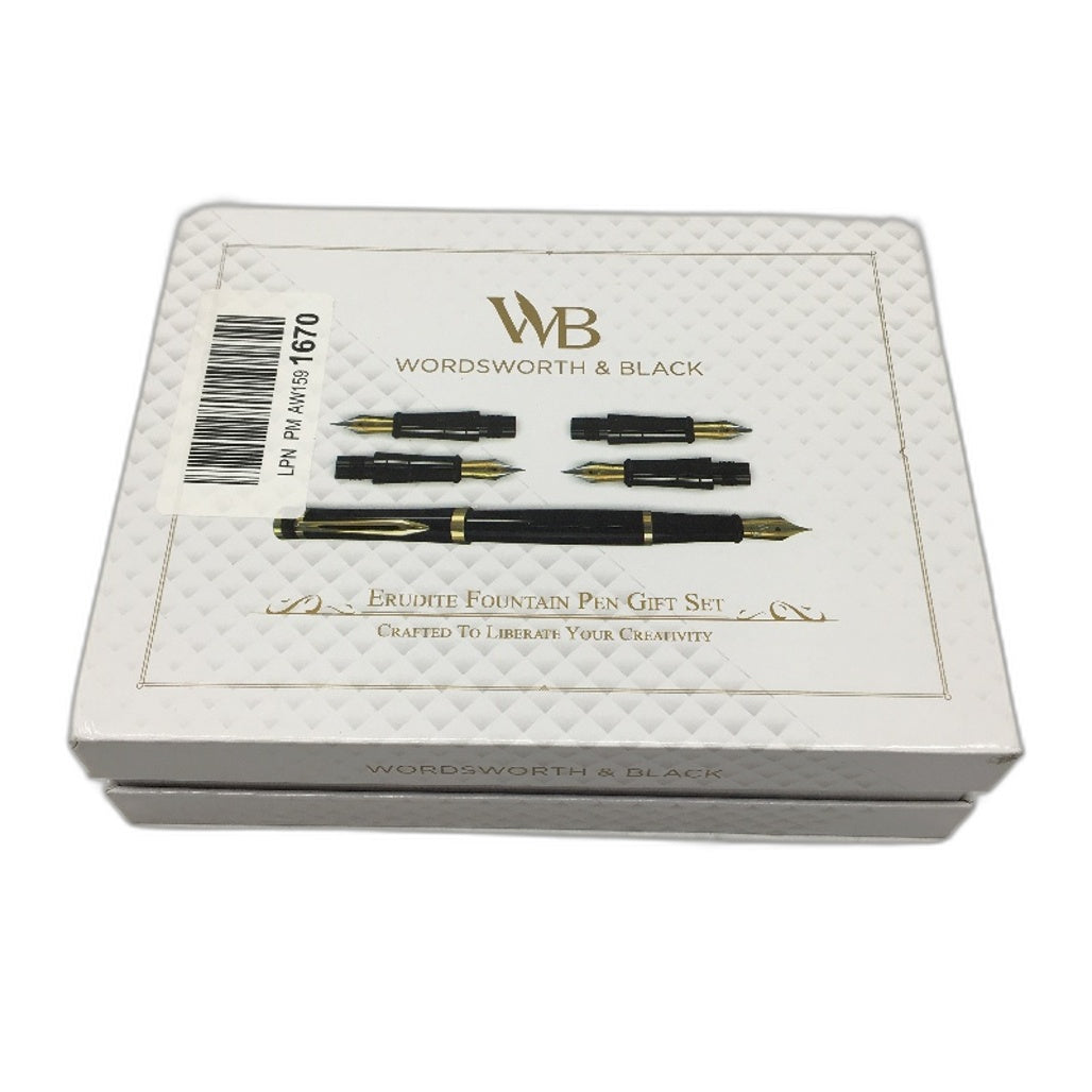 Wordsworth and Black Erudite Fountain Pen Gift Set with 50ml Refillable Ink NEW