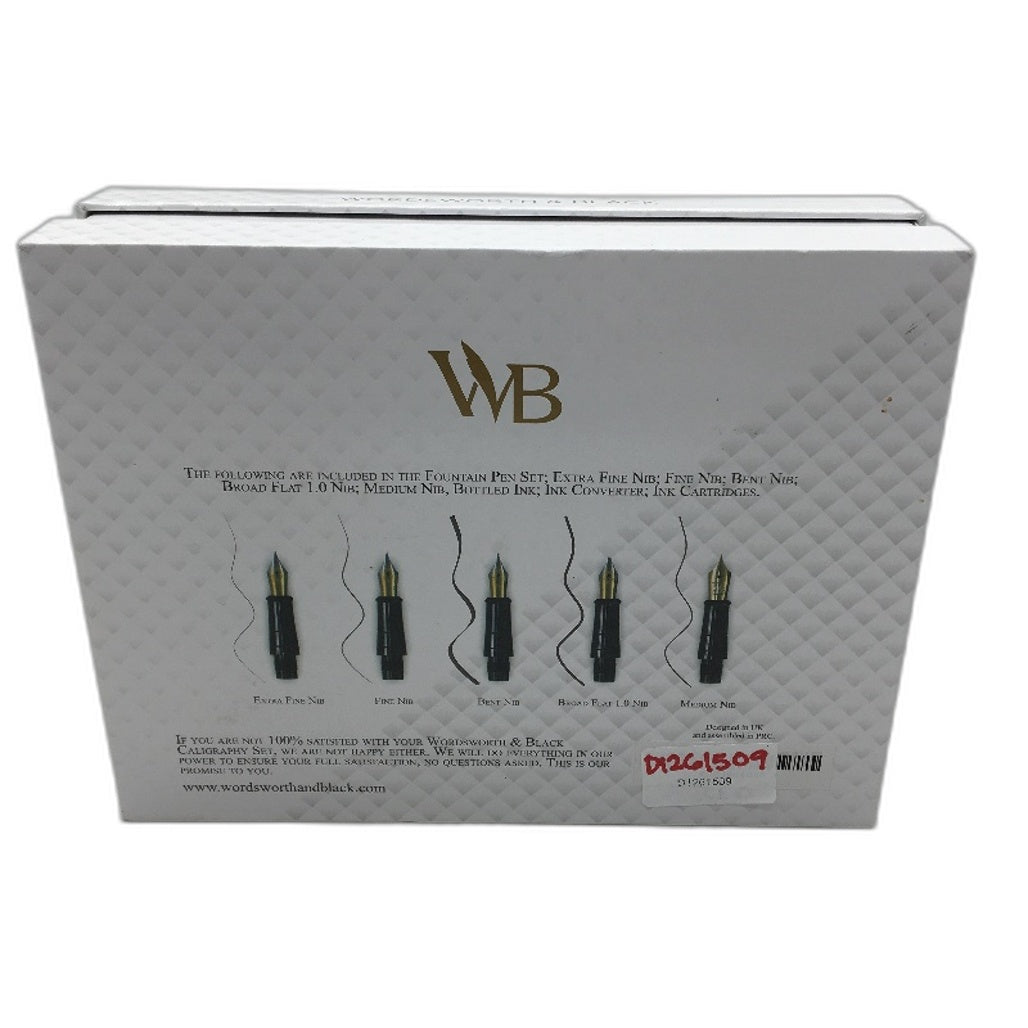 Wordsworth and Black Erudite Fountain Pen Gift Set with 50ml Refillable Ink NEW