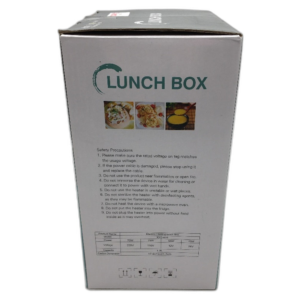 1.8L Electric 3 in 1 Food Warming Bentou Box with Lunch Bag in White Grey NEW