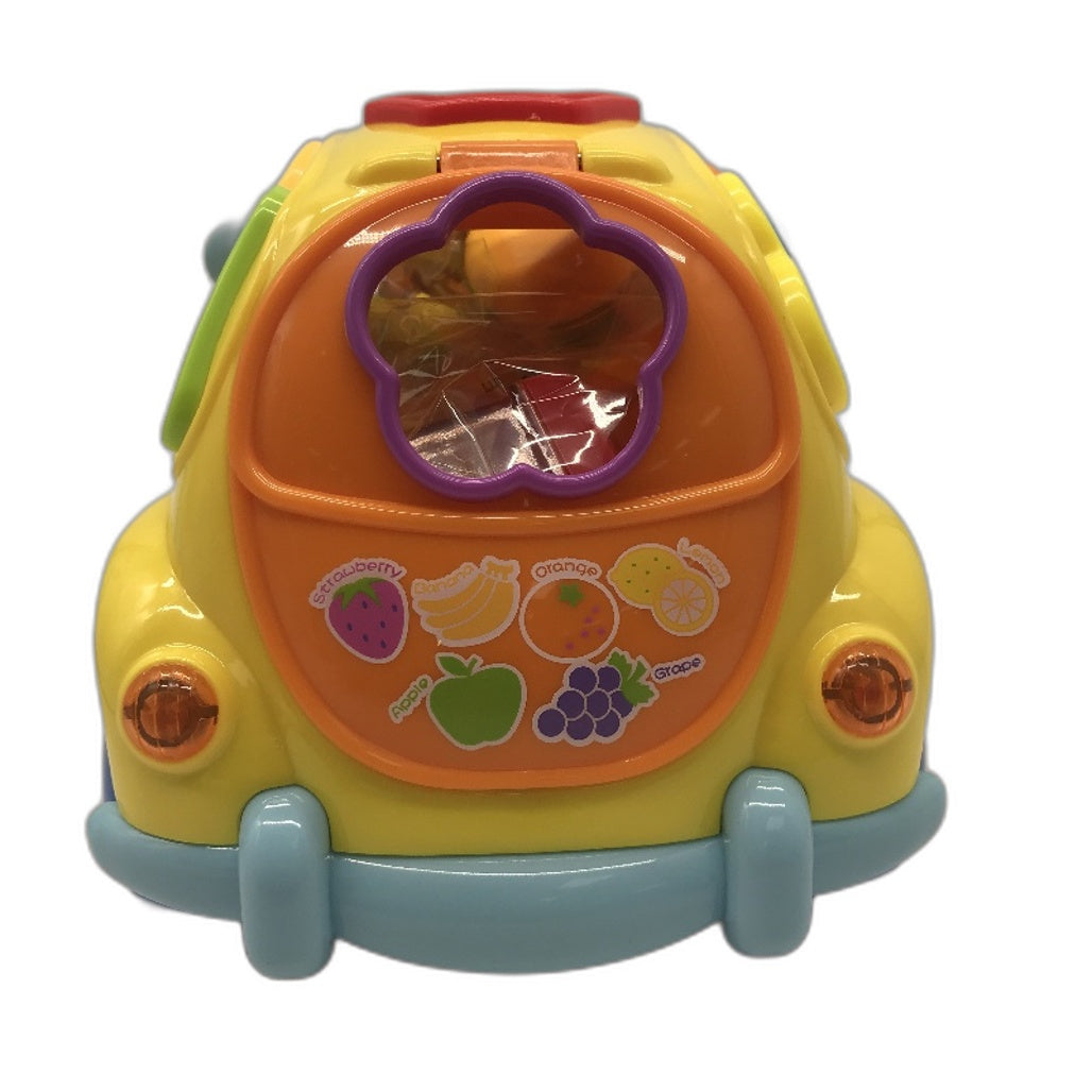 Hola Super Fun Fruit Electric Car Toy with Shape Sorting Puzzle Pieces NEW