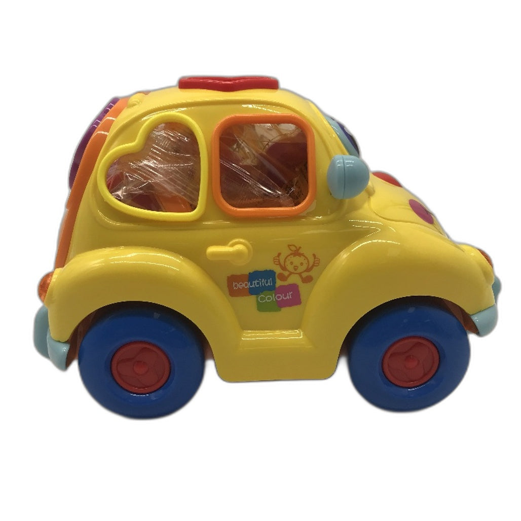 Hola Super Fun Fruit Electric Car Toy with Shape Sorting Puzzle Pieces NEW