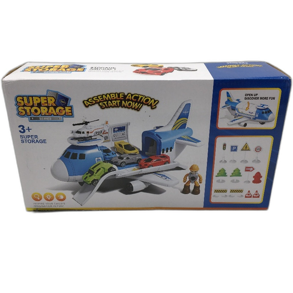 Super Storage Series Airplane 5pc Mini Car and Helicopter Storage Toy NEW