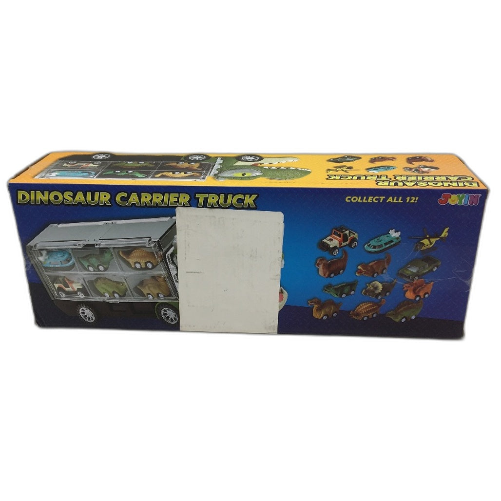 13 Piece Dinosaur Mini Car Carrier Truck Toy with Lights and Sounds NEW