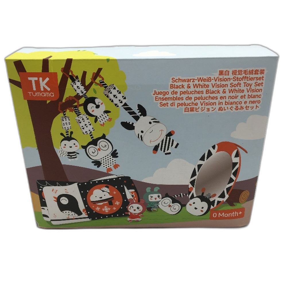 Tumama Kids Black White Orange Cute Animals Baby Stroller and Crib Toys NEW