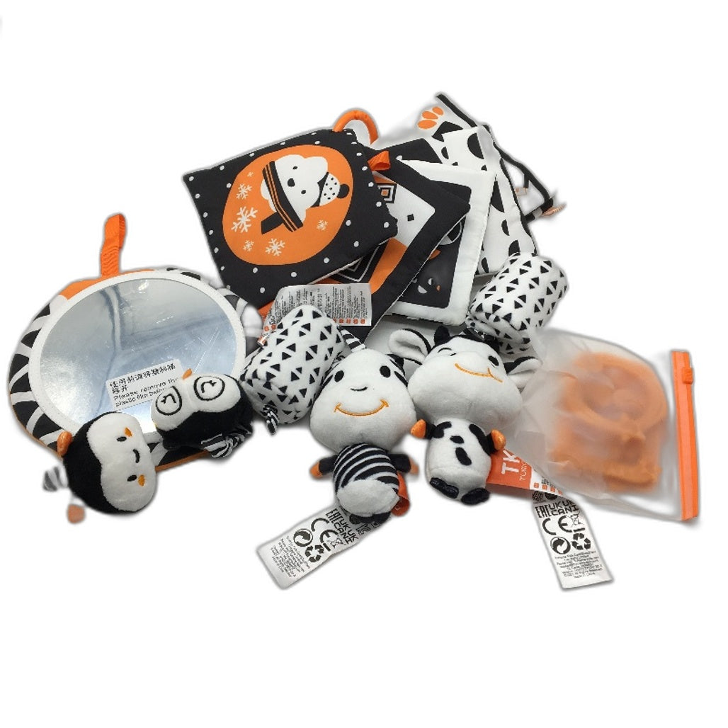 Tumama Kids Black White Orange Cute Animals Baby Stroller and Crib Toys NEW