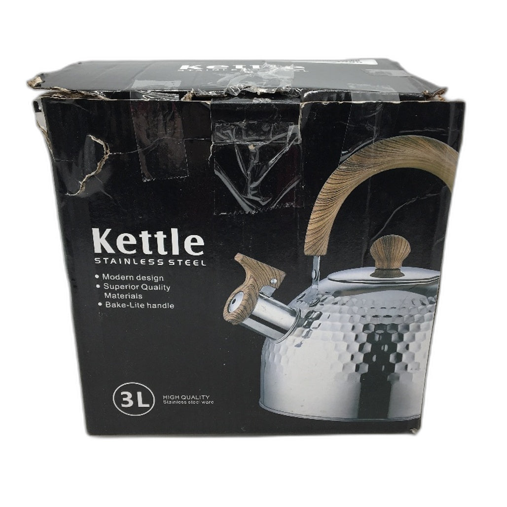 3L Stainless Steel Whistling Spout Stovetop Kettle with Bake-Lite Handle DEMO