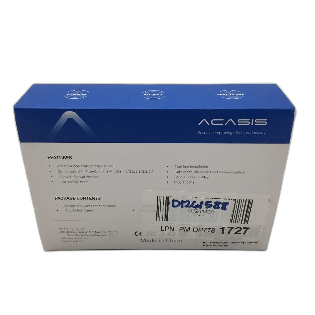 ACASIS TBU405Pro M.2 40Gbps Speed NVMe SSD Built-in Cooling Fan Enclosure DEMO