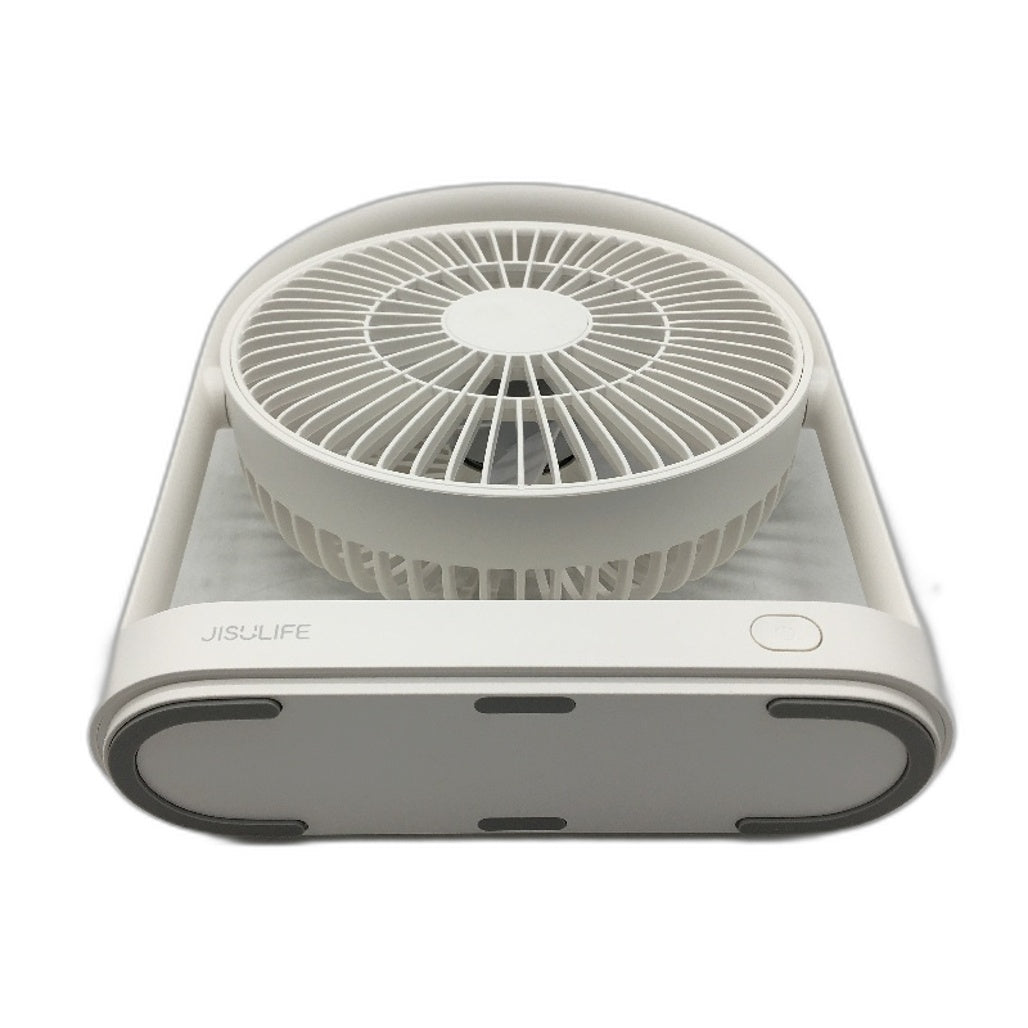 Jisulife FA19 15Hr 4 Speed Adjustable Small Portable Desk Fan in White NEW