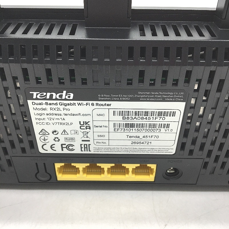 Tenda RX2L Pro AX1500 Wifi 6 Dual Band Gigabit Wireless Internet Router NEW