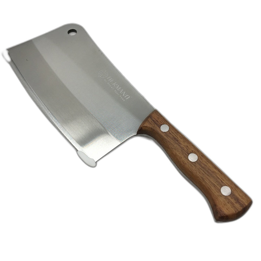 Hermano 8 Inch Silver Stainless Steel Meat Cleaver Butcher Chopping Knife NEW