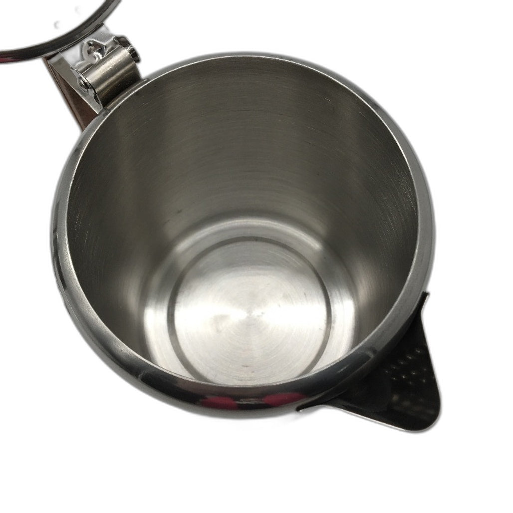 COLETTI Bozeman Silver Stainless Steel 9 Cup Stovetop Coffee Percolator NEW