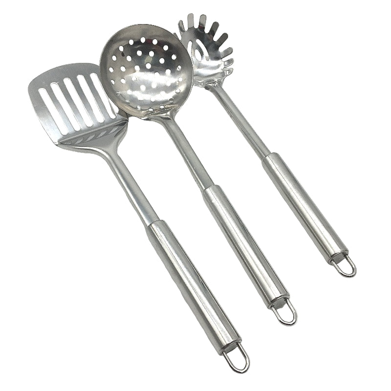 6 Piece Stainless Steel Silver Kitchenware Cooking Utensil Set NEW