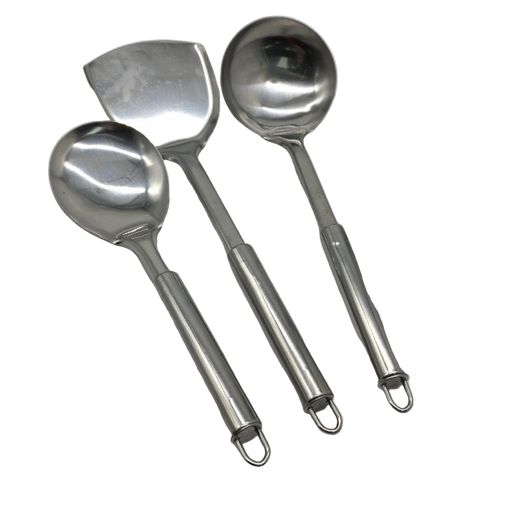 6 Piece Stainless Steel Silver Kitchenware Cooking Utensil Set NEW