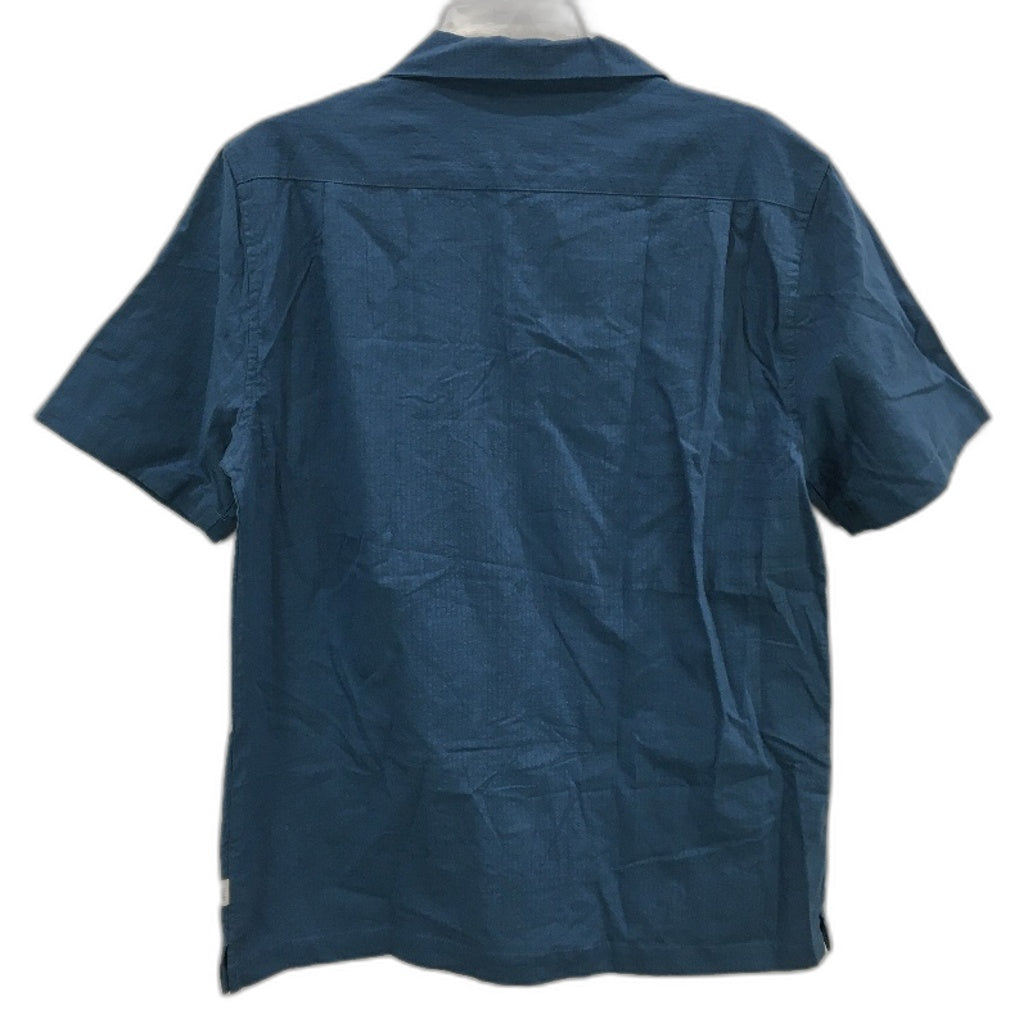Arvust Short Sleeve Semi Opaque Stripe Blue Resort Shirt Mens Size Small NEW
